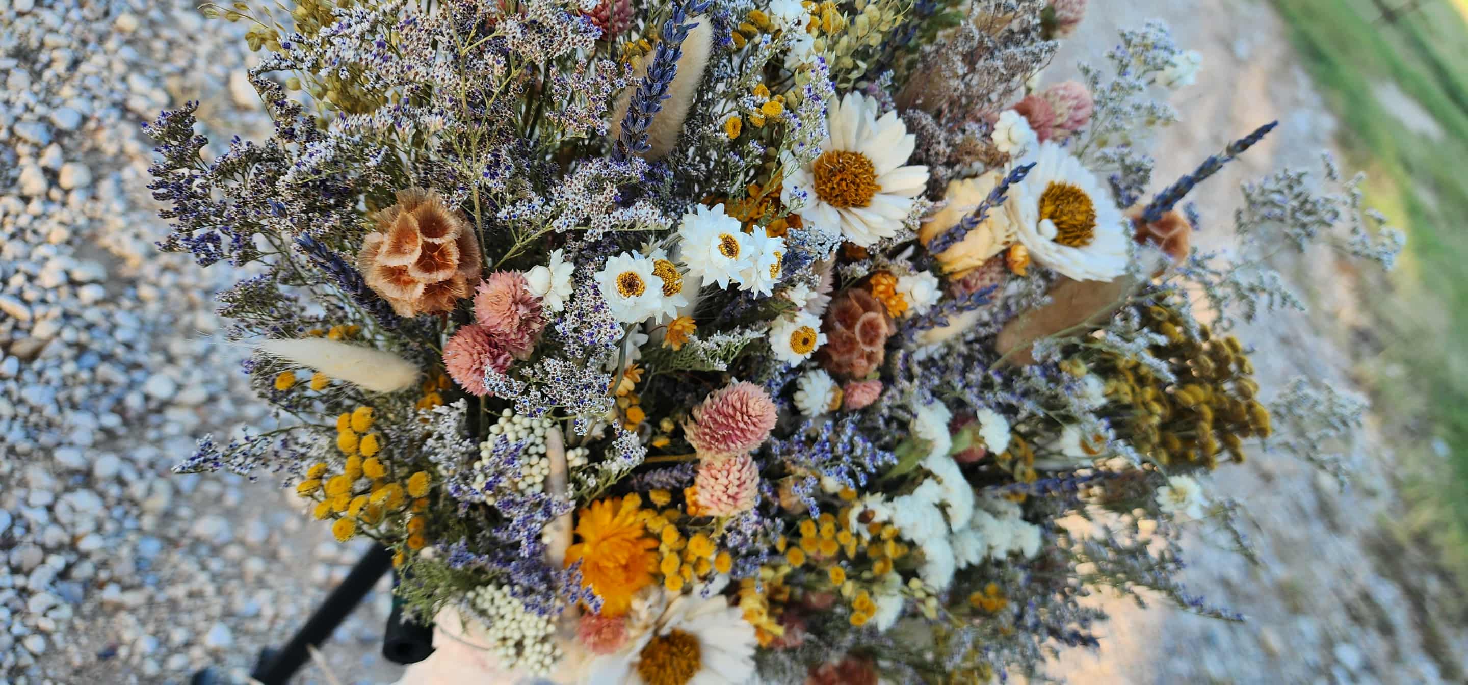 Spring Wildflower Bouquet with Real Antler