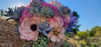 Desert Sunrise Succulent/Cactus Bridal Bouquet (Peach, Pink, Green, Purple)