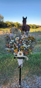 Spring Wildflower Bouquet with Real Antler