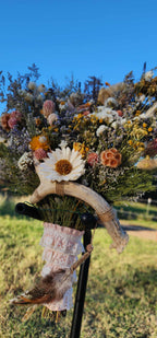 Spring Wildflower Bouquet with Real Antler