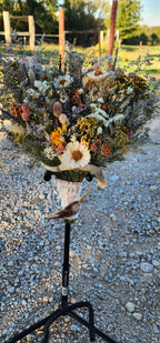 Spring Wildflower Bouquet with Real Antler