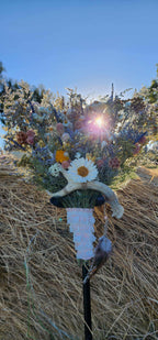 Spring Wildflower Bouquet with Real Antler